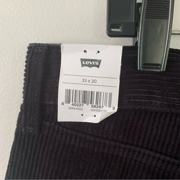 Levi’s Low Pro Mid Rise Straight Leg Corduroy Pants Black Womens 33x30 - Picture 7 of 8
